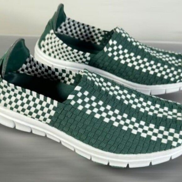 Michigan State Spartans Shoes Mens Size 10 Women 11 Woven Comfy Slip On Loafers - Picture 3 of 10